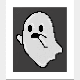 Ghost Halloween Pixel Art Posters and Art